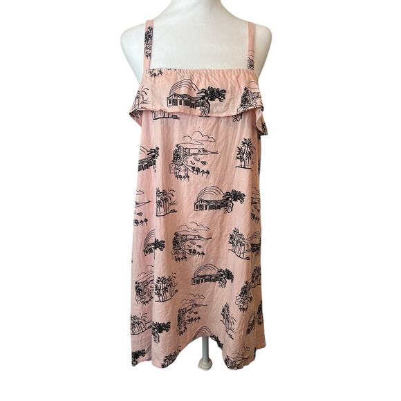 PAATAGONIA Dresses & Skirts - PATAGONIA PATALOHA WOMENS DRESS RUFFLE ADJUSTABLE STRAPS STRAPLESS SIZE L